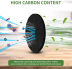 6.7 inch Kitchen Compost Bin Charcoal Filter Replacements, 12 Pack Compost Pail Replacement Carbon Filters 6.7 inch, Round Activated Compost Filters Countertop Bin Bucket