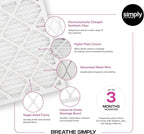 Simply 20x25x4 Air Filter, MERV 11, 4 Pack, Furnace Air Filter for HVAC (Actual Size:19.5"x24.5"x3.63") DUST, Pet, & Allergy Control