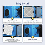 HEPA 500 Air Scrubber Filter Compatible with Mounto AF500 Drieaz HEPA 500 BlueDri AS550, 16x16x1" Pre-Filter 5 Pack, Easy Install Shield Small Dust Particles for Months