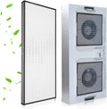 HEPA H14-Filter Laminar Flow Hood Updated FanFilter Unit（Include HEPA Filter）100/ISO Class 5 Cleanroom/Laboratory/Cleanroom/Mushroom Room, Laminar Air Flow Hood(46.2"x22.6"110V，Dual machine)