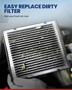 KAX Cabin Air Filter, CF10362 Replacement for 330Ci, X3, M3, 330xi, 330i, 328is, 328i, 325xi, 325i, 318ti, 325Ci, 323is, w/Activated Carbon Passenger Compartment Air Filter