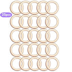 25PCS Copper Oil Drain Plug Gasket Replacement for Mercedes Benz Crush Washer Seals 007603-014106 (M14-BENZ)