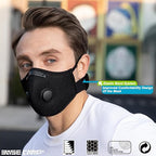 BASE CAMP M Plus Dust Face Mask with Extra 6 Activated Carbon Filters for Woodworking Construction Mowing Cycling (3)