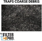 Black Coarse Filter Media, 1.25" Thick, 12" x 56" Roll, Perfect for Aquariums, Ponds or Water Gardens, Made in USA