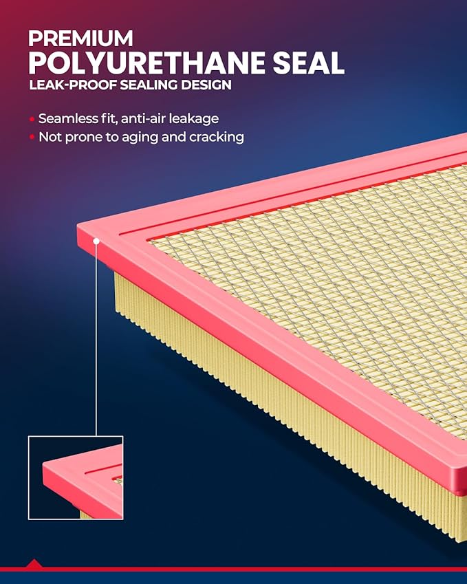 KAX Engine Air Filter, CA11050 Replacement for Dodge Grand Caravan 2011-2020, Chrysler Town & Country 2011-2016, Ram C/V 2012-2015, Volkswagen Routan 2011-2014