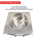 50L Glass Vacuum Filter, Lab Vacuum Suction Filter Device, Brinell Funnel/High Borosilicate Glass Flask, Negative Pressure Stainless Steel Vacuum Filter for Liquid Extraction, -0.098Mpa