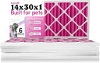 Colorfil 14x30x1 Air Filter (6-Pack) | Made in the USA | Color Changing | Remove Cat and Dog Odor | MERV 8 for Pet Hair Dander and Dust | 13.75"x29.75"x0.75" Exact Size
