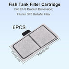 24pcs Filter Cartridges Compatible with Top Fin EF-S & BF5 BETTAFLO, 9.5x5.5cm/3.74x2.17in Fish Tank Filter Cartridge Replacement for Aquarium Water Filtration