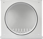 Vent Systems 8" Inch Air Supply Vent Cover with Rubber Gasket - White Galvanized Steel - Robust and Weatherproof Outdoor Air Intake Box - Duct or Surface Mounting - Rain and Snow Protection