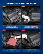 KAX Premium Engine Air Filter, GAF001 (CA10755) Replacement for Camry, Highlander, Sienna, Avalon, ES350, NX200T, NX300, RX350, RX350L, Durango, Grand Cherokee, 200% Longer Life