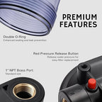 Airthereal Whole House Water Filter Housing, Sediment Filters for Well and City Water, 20"x4.5" Sediment Whole House Water Filter Cartridges with 1" NPT Port and Include 1-Pack CTO Filter