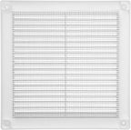 Vent Systems 4.5" x 4.5" Inch (Opening Dimensions) - Pack of 2 - Plastic White Soffit Vent Cover - Flat Square Air Vent Grille - Air Vent Deflector - HVAC 6" x 6" Inch (Overall Dimensions)