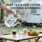 PUREPLUS RV Dual Stage Water Filter System, Includes Two Cartridges and Mounting Bracket, NSF/ANSI 42 Certified, Reduces Sediment, Heavy Metals, Chlorine and More, with Stainless Steel 3/4" Fittings