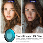Haoge Black Diffusion 1/4 Filter for DJI Osmo Nano,Dreamy Cinematic Mist Lens Filter Multi Coated HD Optical Glass Filter,Perfect for Portrait Photography,Selfies Personal Vlogs