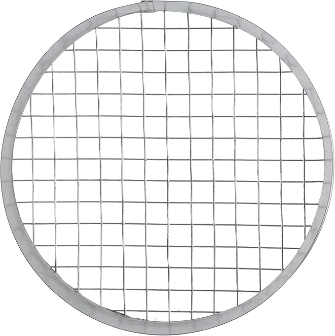 Repa Market 8 x 8 Inch Duct Cover – Galvanized Steel Round Duct Cap with Mesh Screen – HVAC Exhaust or Intake Vent – Exterior Pipe Air Outlet – Spiral Ventilation Ducting Metal End Plug
