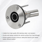 24mm Stainless Steel Exhaust Pipe Air Intake Filter and Pipe Double Wall Through the wall Connector Fitting Exhaust Wall Flange Port Socket for Diesel Parking Heater Install on RV, Greenhouse, Garages