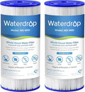Waterdrop FXHSC Whole House Water Filter, Replacement for GE® FXHSC, GXWH40L, GXWH35F, American Plumber W50PEHD, W10-PR, Culligan® R50-BBSA, 5 Micron, 10" x 4.5", High Flow Sediment Filters, Pack of 2
