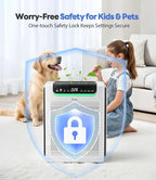 Air Purifiers for Home Large Room, Cover Up to 2600 Ft² with Washable Filters, Powerful Turbo Mode, PM2.5 Air Quality Display, 22dB Sleep Mode, Air Cleaner for Pets Hair, Smoke, Odors, HAP607, White