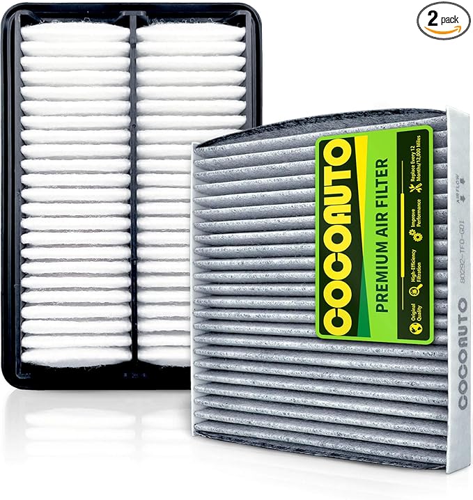 (Hybrid Only) COCOAUTO Cabin Engine Air Filter Kit for CRV 2.0L Hybrid (2023-2025), Accord Hybrid (2023-2025), Civic Hybrid 2025, Replace 172206MAJ01, LX3763 (Not for Gas)