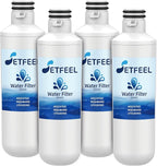 LT1000PC Water Filter For LG LT1000P, LT1000P/PC/PCS, ADQ747935, Compatible with LG Refrigerator Water Filter Replacement LMXS28626S LFXS26973S LFXS28596S LRFWS2906S MDJ64844601, 4 Packs