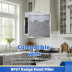 BP57 Range Hood Filter with Light Lens 11-3/8 x 11-3/4 In 1-Pack Stove Hood Vent Aluminum Grease Air Filter for Broan-NuTone 43000 Series Kitchen Exhaust Range Hood