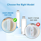 Waterdrop Plus DA29-00020B 𝐍𝐒𝐅 𝟒𝟎𝟏 𝐂𝐞𝐫𝐭𝐢𝐟𝐢𝐞𝐝 Refrigerator Water Filter, Replacement for Samsung® Water Filter DA29-00020B, HAF-CIN, HDX FMS-2, RF28HMEDBSR, 2 Filters (Package May Vary)
