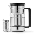 Aarke Purifier Glass Water Pitcher, Refillable Stainless Steel Filter, 8-Weeks Performance, BPA-Free, Dishwasher Safe, Pure & Enriched Refill Granules, 1.66L (7 Cups) Capacity