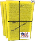 Fast-Shipped-Filters 10 Pack 24x36 Replacement Filter Pads Compatible with MicroPower Guard One Hour Air Cleaner Refill Yellow (10, Yellow, 24x36)