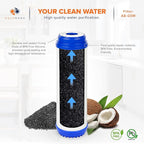 Aquaboon 5 Micron 10 x 2.5 Granular Activated Carbon Water Filter Cartridge GAC Water Filter Replacement Compatible with AP117, GAC-10, GAC1, 12 Pack