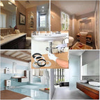 2PCS 56mm (2.2") Flat Silicone Sealing Gaskets - Leak-Proof Washers for Bathroom Sink Drain & Inclined Sliding Joints