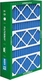 Filterbuy 15.75x27.63x3.50 Air Filter MERV 13 Optimal Smoke & Allergy Defense (4-Pack), Pleated HVAC AC Furnace Filters for AprilAire Space-Gard 104 & 2140 (Actual Size: 15.69 x 27.56 x 3.50)