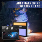 TRQWH Welding Lens - Solar Auto Darkening Welding Helmet Lens True Color Technology with 2 Arc Sensor Ajustable Shade Range 4/9-13 Automatic LCD Lens Dimming Shade Filter 4.33x3.54in Auto Welding Lens