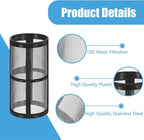 4-Pack Stainless Steel Screen Made for Garden Hose Filter, Black 100 Mesh Pressure Washer Filter Accessory Compatible with Hose Sediment T Strainer