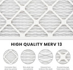12x12x1 Air Filter MERV 13 (4-Pack), HVAC/Furnace AC Filter Replacement, Dust Defense–Comparable with MPR 1500-1900 & FPR 10 (Actual 11.75x11.75x0.75)