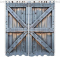 Farmhouse Wood Grain Living Room Curtains 96 Inch Length, Window Curtains Tab Top, Vintage Country Barn Gate Textured Light Filtering Window Treatments Drapes 52"x96" 2 Panel