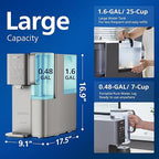 Reverse Osmosis Water Filter Countertop ADD6928DG/37, Cold & Hot Water Dispenser, 6 Stage RO Water Filtration System Purifier Dispenser with UV Light, 6 Temperature, NSF/ANSI 372 Certified,TDS Monitor