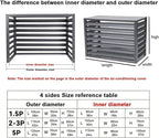 Split Air Conditioner Fence Privacy Screen 4 Panel, Aluminum Air Conditioner and Heat Pump Cover, Trash can Enclosure, Outdoor Flower Stand (White 110x60x80cm/43x24x31.5in)