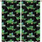 Kids Agriculture Machine Window Curtains, Farm Equipment Tractors Transport Combines Rod Pocket Decorative Windows Curtain for Boys Children Teens Room Decor 63x63in (30% Blackout)
