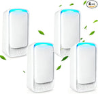 4 Pack Plug In Air Purifier, Negative Ion Filtration System, Quiet Ionic Air Purifiers for Home Bedroom, Mini Portable Air Filter for Kitchen, Basement, Odor, Pets Smell