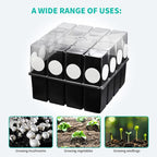 5 Set Monotub with Filter Disks 43.5 Quart Mushroom Grow Kit Vegetable Planting Tray Mini Greenhouse Germination Box for Seeds Growing Starting