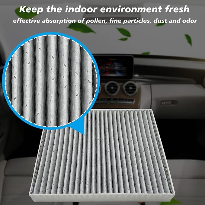 2PCS Cabin Engine Air Filter Kits JM802 JMAA00 Fits for 2016-2021 Civic L4 1.5L, 2017-2022 CR-V CRV L4 1.5L, Replacement for CF11182, CA12050, 80292-TF0-G01, 172205AAA00