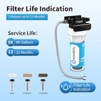 Water Filter for Sink Faucet, Reduce Heavy Metals/Chlorine/PFAS/PFOA/PFOS/Odor/Sediment, NSF/ANSI 42&53 Improve Taste, EZ Change Life Indication Mineral pH+ Under Sink Water Filter (Advanced)