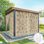 Vintage Outdoor Curtains for Patio Grass Herbal Botanical Garden Plants Waterproof Outside Curtains with Grommet Top Weatherproof Curtain for Cabana Pergola Gazebo, 2 Pack, 54" W x 84" L