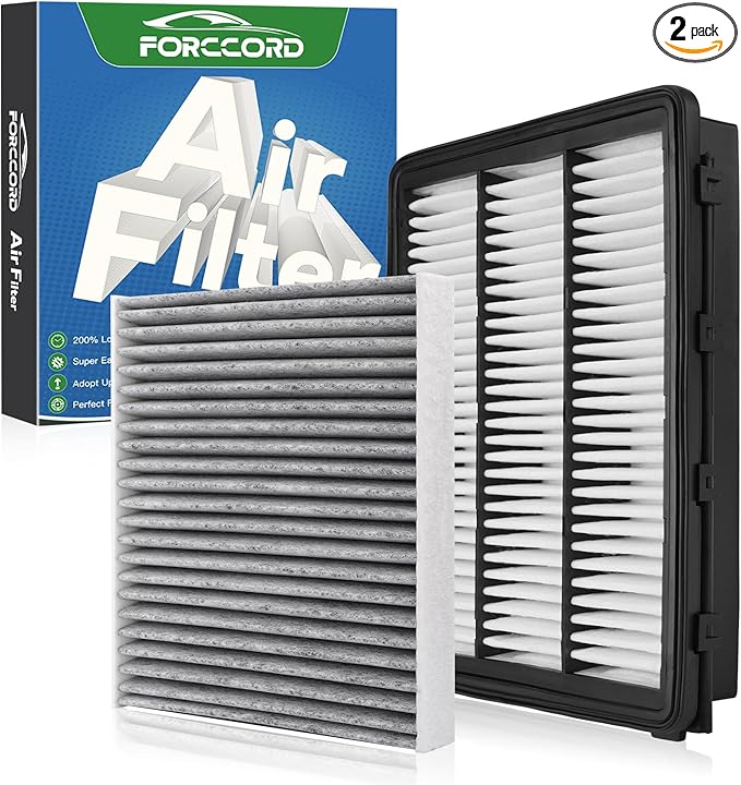 Cabin Air Filter and Engine Air Filter Fits for Hyundai Tucson 2016-2021 Activated Carbon Cabin Filter Replacement 97133-D1000 CA12065
