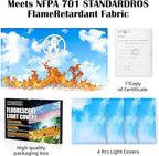 4 Pcs Fluorescent Light Covers - Classroom, Office 4 x 2 Feet Flame Retardant Magnetic Covers for Ceiling Lights Filters (Blue Skies & White Clouds)