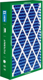 Filterbuy 16x28x6 Air Filter MERV 13 Optimal Smoke & Allergy Defense (4-Pack), Pleated HVAC AC Furnace Filters for AprilAire Space-Gard 401, 2400, & Lennox (Actual Size: 15.50 x 26.88 x 6.00)