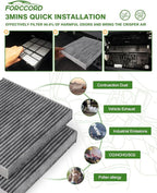 2-Pack HEPA Cabin Air Filter CF10381 Fits for Hyundai Azera/Sonata 2006-2008, Santa Fe 2007-2009, Kia Carnival 2022-2026 Activated Carbon Cabin Filter Replacement 08790-3K000 Car Accessories