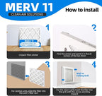 (6 Pack) 14x25x1 Air Filter, MPR 1200 & FPR 7, MERV 11 Pleated Air Filter (Actual Size: 13.75"x24.75"x0.75")