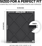 PuroAir MegaFilter - 18x20x1 Air Filter MERV 13 Activated CarbonTech Defense - Heavy Duty 3 Layer Furnace Filters Allergens, Pollen, Dust, Pet Dander, Smoke, Odors - HVAC Air Filter 18x20x1 (2-Pack)