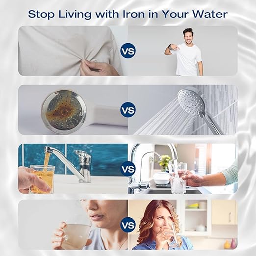 H&G Lifestyles 10" x 4.5 Iron Water Filter for Well Water,Whole House Water Filter Replacement Cartridge, Soften Water,Compatible with 84637, WPX5BB97P, PC10, 355214-45, 355215-45, WP10BB97P, WP5BB97P